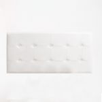 Cabeceira Buttons Couro Sintético para Camas de 160 e 150 cm Branco