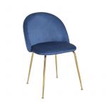 Cadeira Golden Dalnia Veludo Azul
