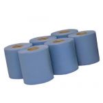 Fitisan Rolo Toalha De Mão Vertical Azul C/ 6 Rolos