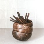 Tigela Coconut Set - 2 Tigelas Coconut + 2 Colheres Buddha