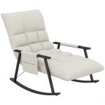 Homcom Poltrona Baloiço 60x134x70 cm Creme - 839-878V00CW