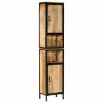 Móvel de WC Armário para Casa de Banho 40x27x180 cm Ferro e Mangueira Maciça