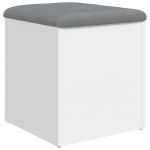 Banco de Arrumação 42x42x45 cm Derivados de Madeira Branco