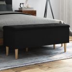 Banco de Arrumação 102x42x46 cm Derivados de Madeira Preto