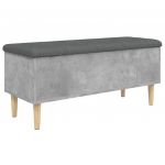 Banco de Arrumação 102x42x46 cm Derivados Madeira Cinza Cimento