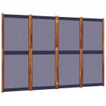 Divisória/biombo com 4 Painéis 280x180 cm Azul Escuro