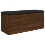 Banco Arrumação 102x42x45cm Derivados Madeira Carvalho Castanho - 2542536515