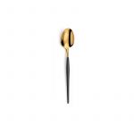 Amefa Conjunto de Colheres Soprano Preto Dourado Metal Aço Inoxidável Café 12 Unidades