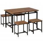 Beliani Conjunto de Refeição Arlington de Mdf Preto 120x75x75