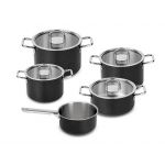Silampos Conjunto 5 Peças Comfort Glass Black