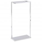 Beliani Suporte para Toalha Garcitas de Aço Prateado 41x19x83