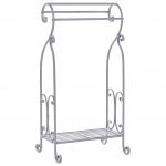 Beliani Suporte para Toalha Linares de Ferro Cinzento 49x33x91
