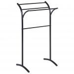 Beliani Suporte para Toalha Yopal de Aço Preto 51x37x91