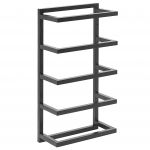 Beliani Toalheiro de Parede Cintra de Aço Preto 31x13x57