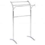 Beliani Suporte para Toalha Yopal de Aço Prateado 51x37x91