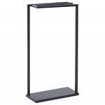 Beliani Suporte para Toalha Garcitas de Aço Preto 42x19x83