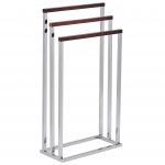 Beliani Suporte para Toalha Charras de Aço Prateado 45x21x84