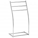 Beliani Suporte para Toalha Ambil de Aço Prateado 44x28x86