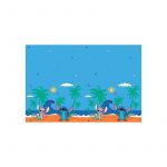 Decorata Party Toalha de Mesa de Plástico (120x180cm) Disney Stitch