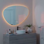Sensea Espelho 120x80 cm Iluminação led Prateado Modern Pebble