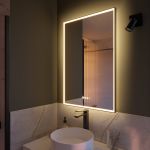 Sensea Espelho com Iluminação led 60x90 cm Preto Neo Frame
