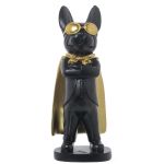 Figura Decorativa Alexandra House Living Preto Dourado Plástico Óculos Cão 12 x 15 x 32 - D1623158