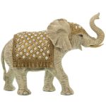 Figura Decorativa Alexandra House Living Branco Plástico Elefante 18 x 37 x 31 - D1622899