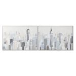 Home Esprit Pintura Cidade Loft 122,3 x 4,5 x 82,3 cm (2 Unidades) - S3055736