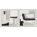 Home Esprit Pintura Abstrato Urbana 82,3 x 4,5 x 82,3 cm (2 Unidades) - S3056013