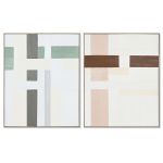 Home Esprit Pintura Abstrato Urbana 82,2 x 4,5 x 102 cm (2 Unidades) - S3056009