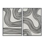 Home Esprit Pintura Preto Bege Moderno 83 x 4,5 x 123 cm (2 Unidades) - S3056179