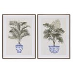 Home Esprit Pintura Palmeiras Colonial 60 x 4 x 80 cm (2 Unidades) - S3054772