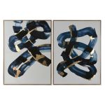 Home Esprit Pintura Abstrato Urbana 90 x 4 x 120 cm (2 Unidades) - S3054777