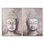 Home Esprit Pintura Buda Oriental 70 x 3,5 x 100 cm (2 Unidades) - S3055729