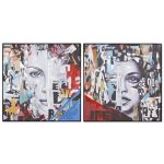 Home Esprit Pintura Abstrato Moderno 100 x 3,5 x 100 cm (2 Unidades) - S3053812