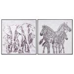 Home Esprit Pintura Colonial 100 x 3,5 x 100 cm (2 Unidades) - S3053819