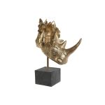 Home Esprit Figura Decorativa Preto Dourado 33 x 24 x 43,5 cm - S3054025