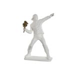 Home Esprit Figura Decorativa Branco Dourado 41 x 24 x 66 cm - S3056063