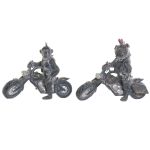 Home Esprit Figura Decorativa Cinzento escuro Motoqueiro 24 x 15 x 29 cm (2 Unidades) - S3053545