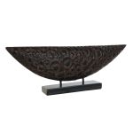 Home Esprit Figura Decorativa Castanho Preto Colonial 66 x 8 x 23 cm - S3055019