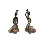Home Esprit Figura Decorativa Multicolor Africana 9 x 7 x 16,5 cm (2 Unidades) - S3055379