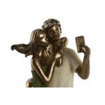 Home Esprit Figura Decorativa Verde Dourado 12 x 8,5 x 25,5 cm - S3053721