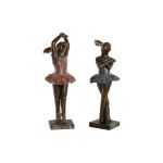 Home Esprit Figura Decorativa Azul Cor de Rosa Dourado Romântico Bailarina Ballet 13 x 12 x 30,5 cm (2 Unidades) - S3053148