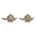 Home Esprit Figura Decorativa Branco Verde Buda Oriental 30 x 6 x 15 cm (2 Unidades) - S3053684