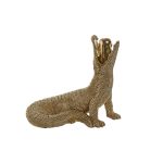 Home Esprit Figura Decorativa Dourado Crocodilo 26,5 x 18 x 23,5 cm - S3055914