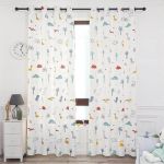 Bod Home Cortina Opaca com Estampa de Desenhos Animados Unicórnio 140x260cm 1100g 100% Poliéster Branco