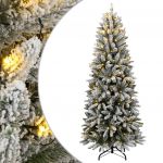 vidaXL Árvore Natal Artificial com 300 Luzes led e Flocos de Neve 210cm - 1698376064