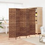 Biombo de 5 Painéis 205x180 cm Jacinto de Água Castanho - 4203412714