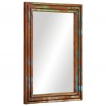 vidaXL Espelho de Casa de Banho 50x70 cm Acácia Maciça e Vidro - 3130529365