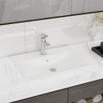 vidaXL Lavatório com Orifício de Torneira 60x46 cm Cerâmica Branco Mate - 3435562772